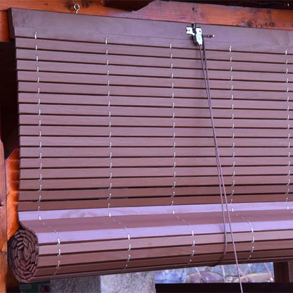 Fa pergola árnyékoló roló - tejcsokoládé színű