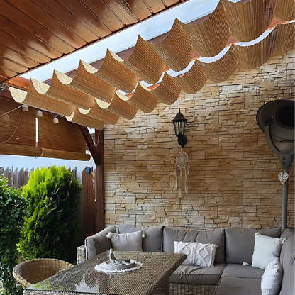 Bambusz pergola árnyékoló - natúr