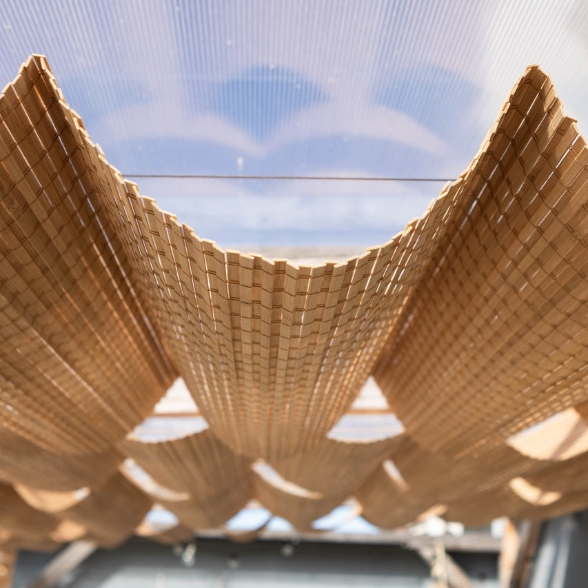 Bambusz pergola árnyékoló - világosbarna
